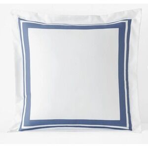The Company Store Legends Hotel Supima Cotton Sateen Euro Sham Blue Dusk White